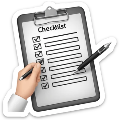 checklist / Clipboard sticker