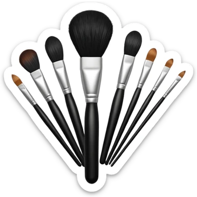 Makeup brushes Black  sticker