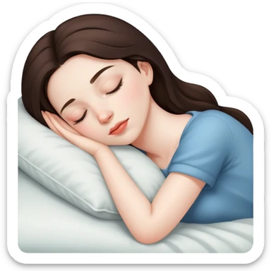 Brunette girl sleeping sticker