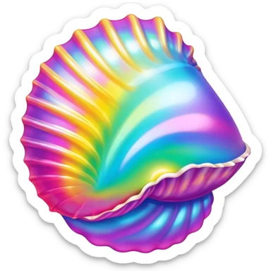 Lisa Frank seashell sticker