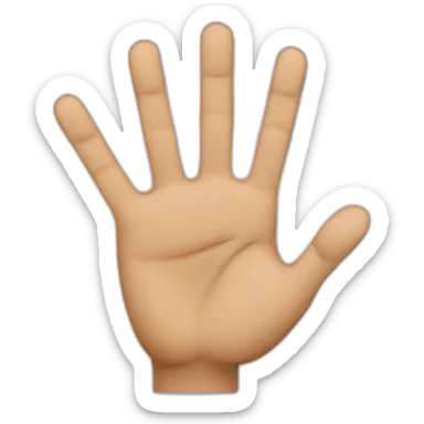 Man showing 3 fingers in right hand sticker