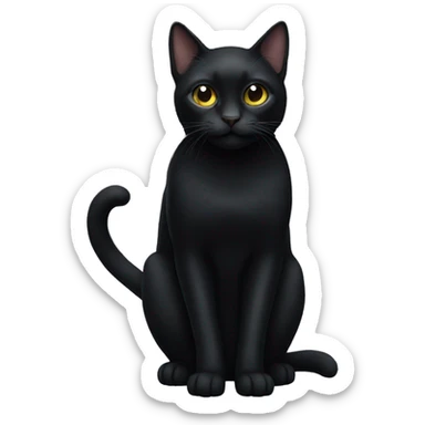 black cat sticker