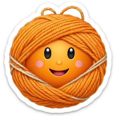 orange yarn  sticker