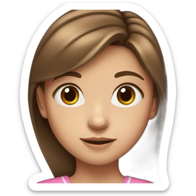 9 year old girl with blue eyes and medium brown hair sticker