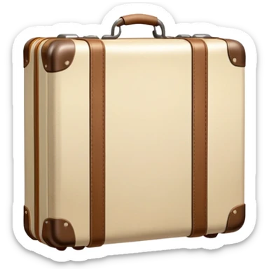 Cream colored suitcase sticker