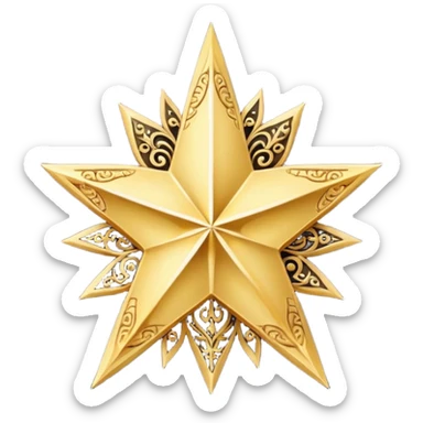 star drawn with calligraphy pen sticker