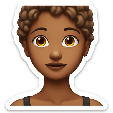 girl with brownskin giving the side eye sticker