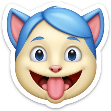 this emoji 😛 with a blue tongue  sticker