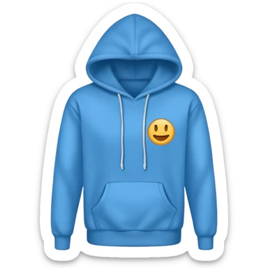 hoodie blu no lace no emoji sticker