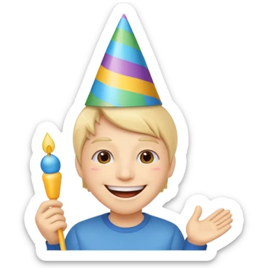 Emoji  (précisément celui-ci😅i)qui fête anniversaire  sticker