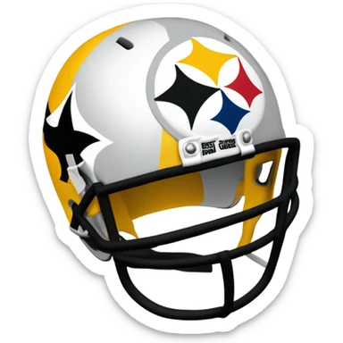 Steelers helmet with logo sticker