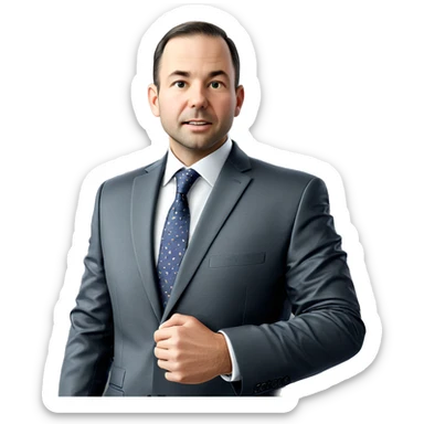 formal attire portrait of male sticker