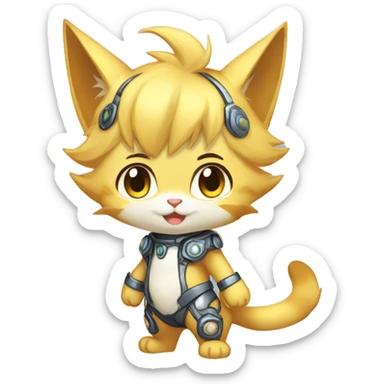 Catboy-Chibi-Sona-Shiny-Fakémon full body sticker