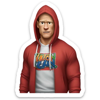 John cena with hoodie sticker