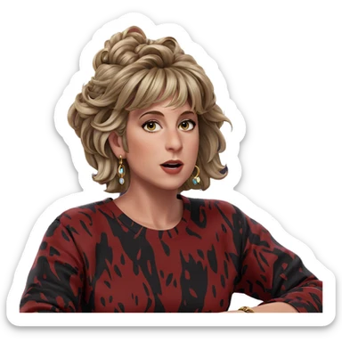 solo girl with earrings sticker