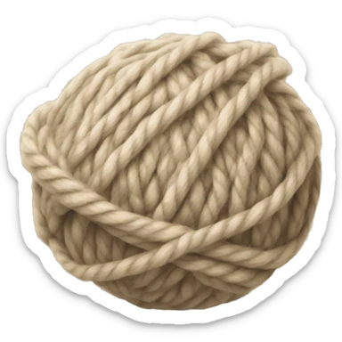 a beige ball of yarn sticker
