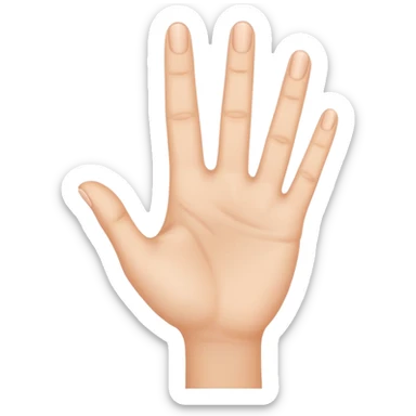 a what  hand with three fingers up sticker