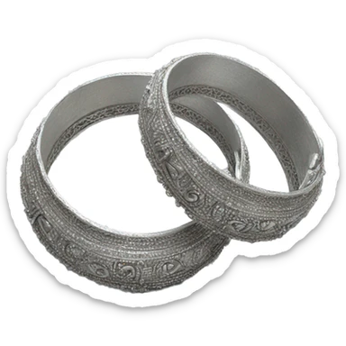 Silver indian bangles in pair sticker