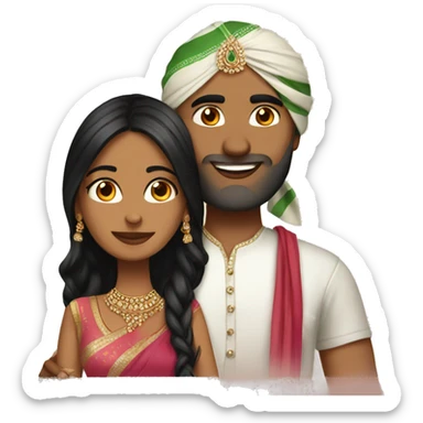 Beautiful Indian Couples fair  sticker