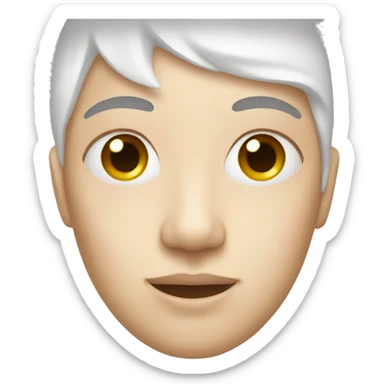 white lotion on face sticker