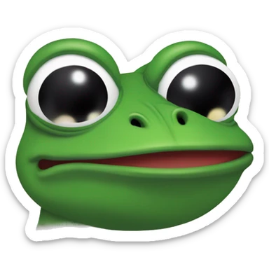 Pepe the frog with Barney the dinosaur sticker