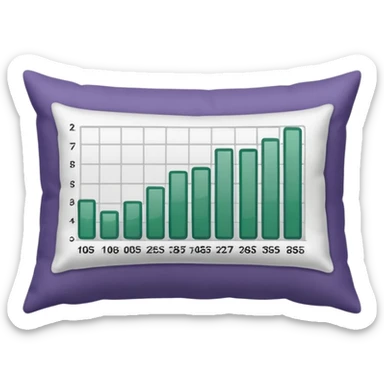 excel chart on a pillow sticker