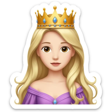 Princesa con corona sticker