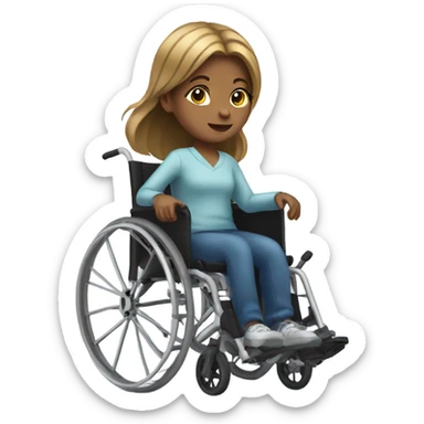 Girl in a wheelchair  sticker