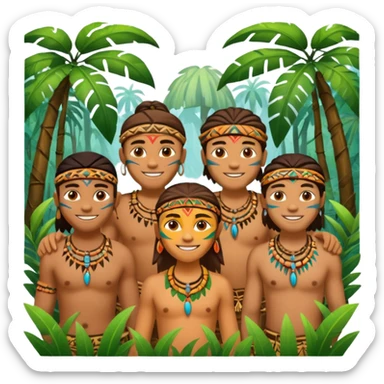 Jungle people sticker