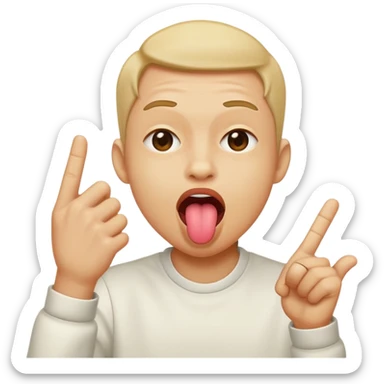 Tongue Out while dabbing ￼ sticker