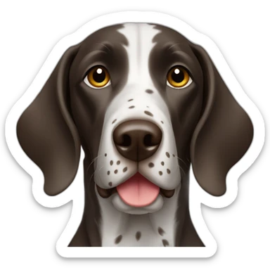 German pointer sticker