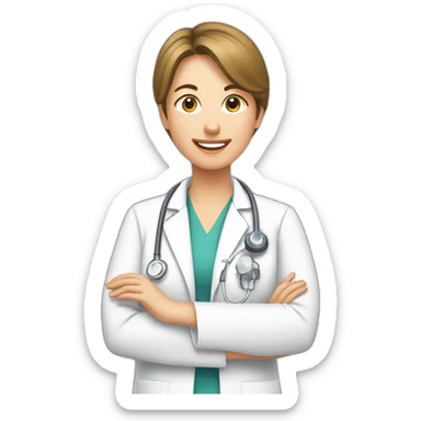 Radiologist-performing-mammography sticker