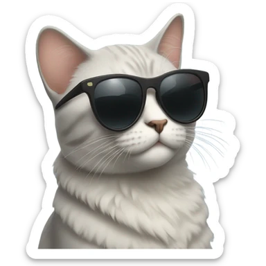Cat with sunglasses sticker
