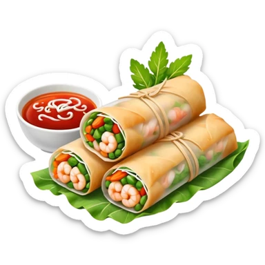 make it look like an Asian spring roll, not a burrito! (please) :) sticker