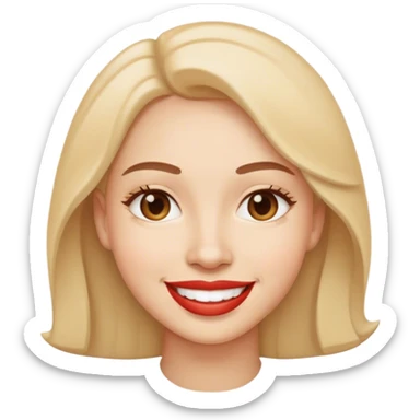 feliz con labios lindos sticker