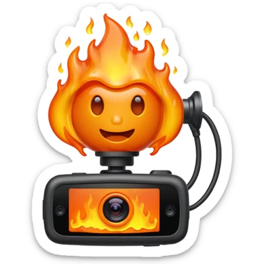 Web Cam on FIRE sticker