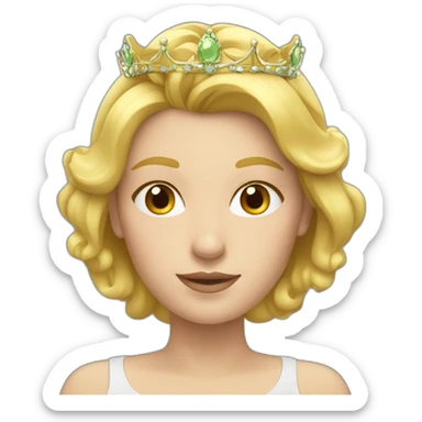 une-femme-blonde-avec-une-couronne- sticker