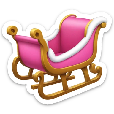Pink Santa sleigh sticker