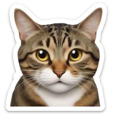 The cat is snuffling sticker