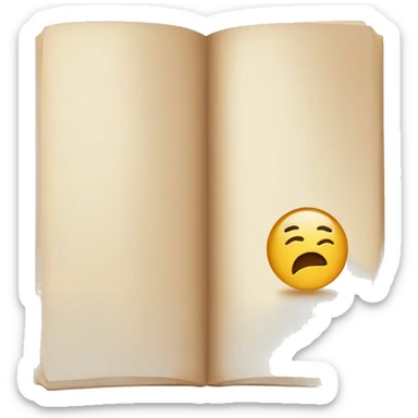 a book with the emotion of embarrassment  sticker
