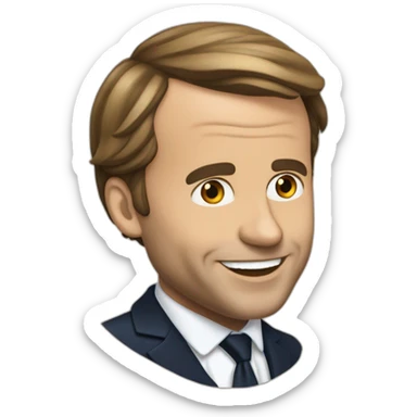 Macron qui tire la langue sticker