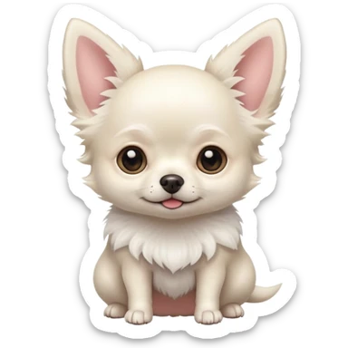 White chihuahua cute sticker