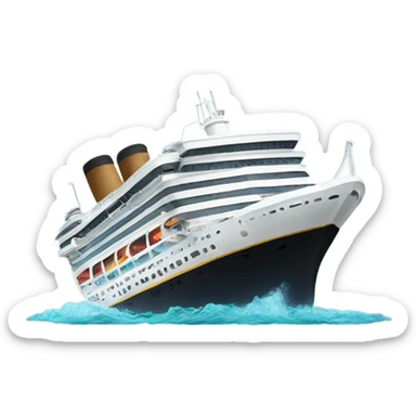 Cruise ship that is sinking sticker