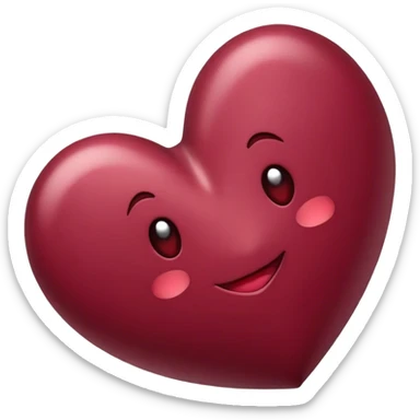 burgundy heart emoji sticker