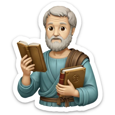 monument to Aristotle with a book sticker