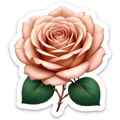 Rose gold rose sticker