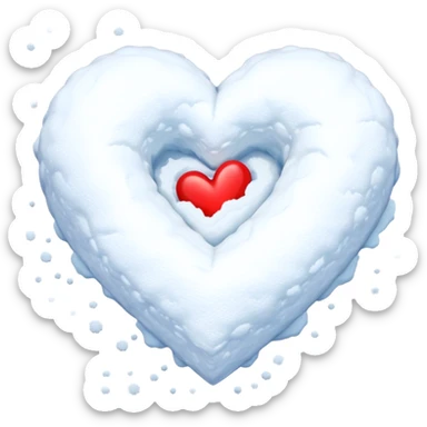 Heart snow sticker