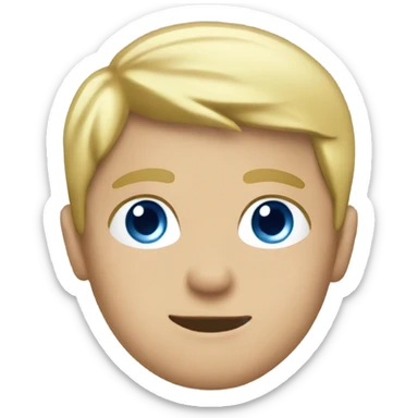 blonde boy with blue eyes in a black suit  sticker