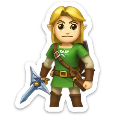 Link Zelda triforce sticker