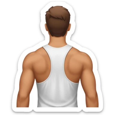 A person with a big back sticker